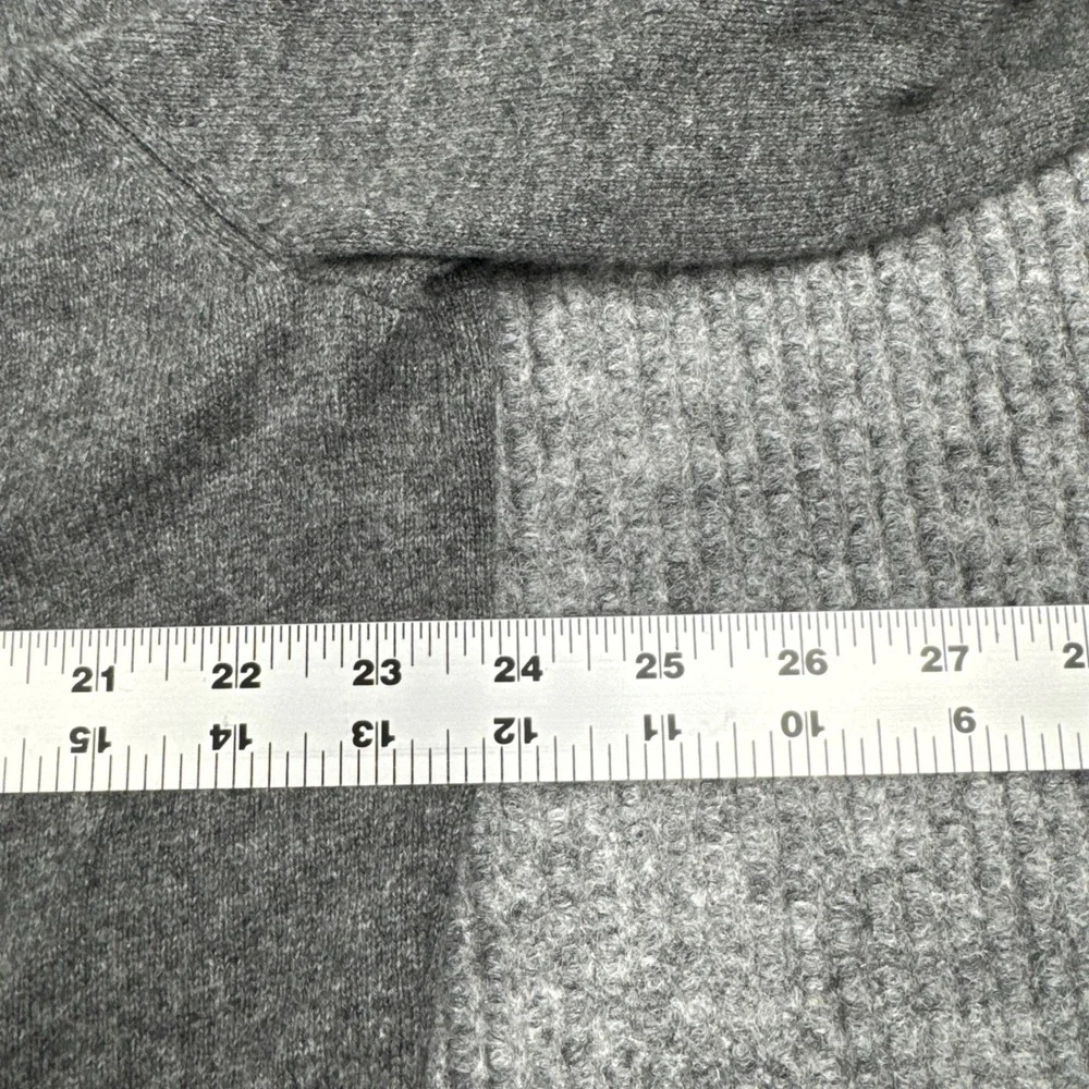 Cremieux Luxury Cashmere Sweater Mens XL Gray V-Neck Pullover Soft Knit Classic